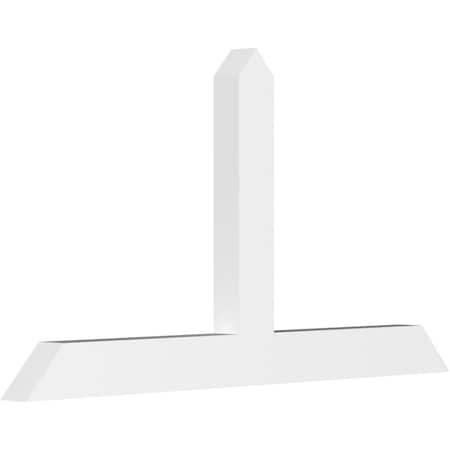 Ekena Millwork Portland Architectural Grade PVC Gable Bracket, 72"W x 39"H x 4"D x 6"F, 13/12 Pitch GBP072X39X0406POR00